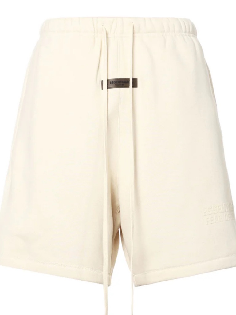 Essentials Men's Cream Drawstring Athletic Shorts